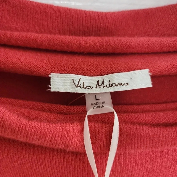 Vila Milano Sleeveless Sweater Orange Flame size L - Picture 3 of 6